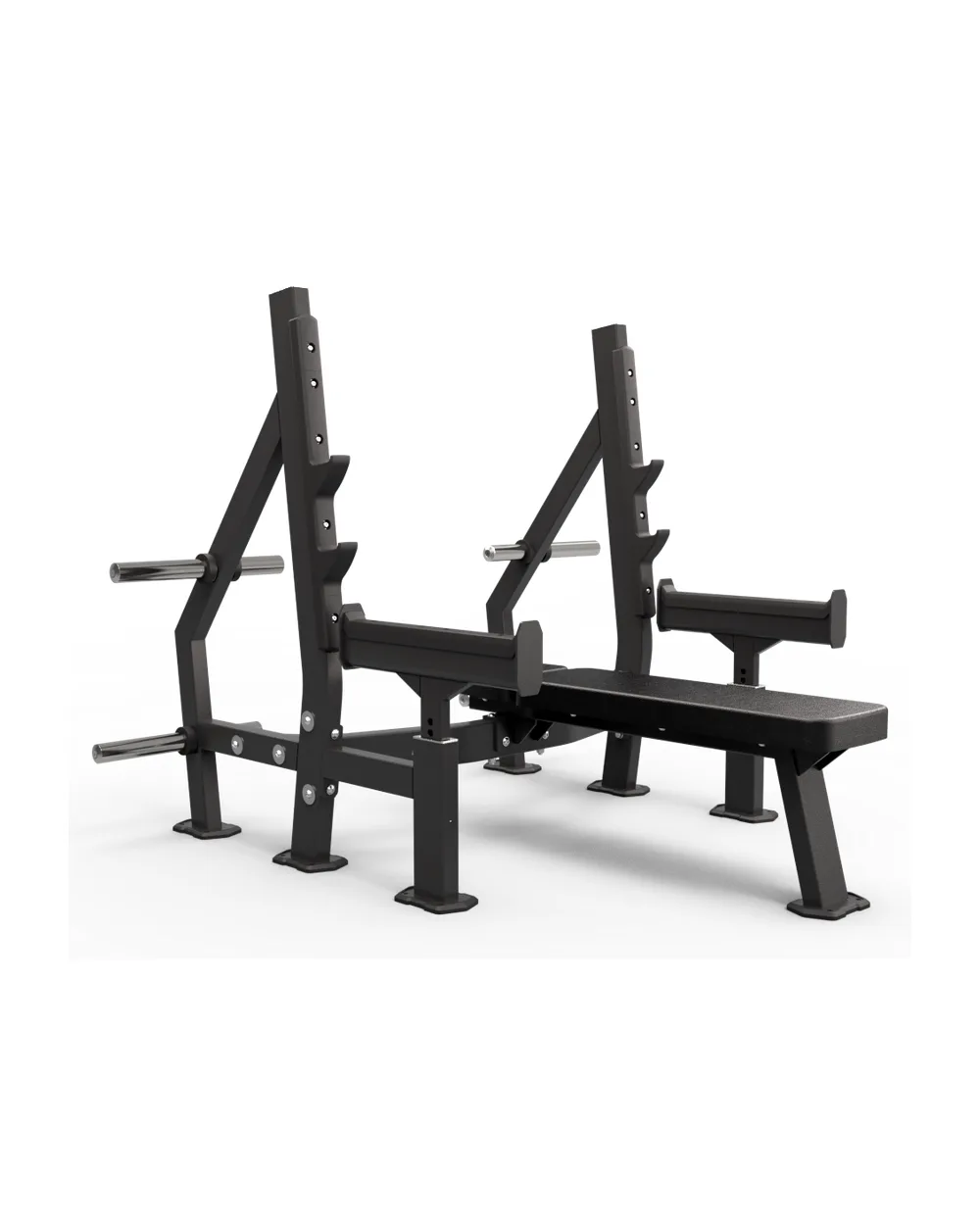 Skelcore Olympic Flat Bench Press with Safety Arms — view 2