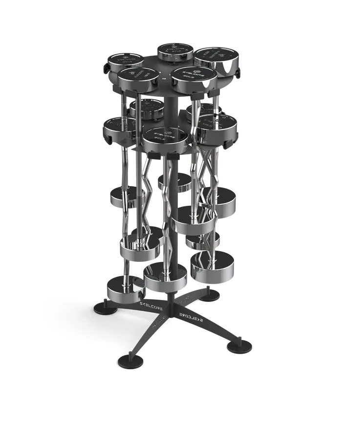 Rotating Vertical Barbell Storage Rack